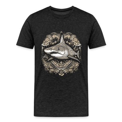 Cooler Hai mit Boho/Tribal Mustern - Männer Premium T-Shirts - by Artful Alchemist