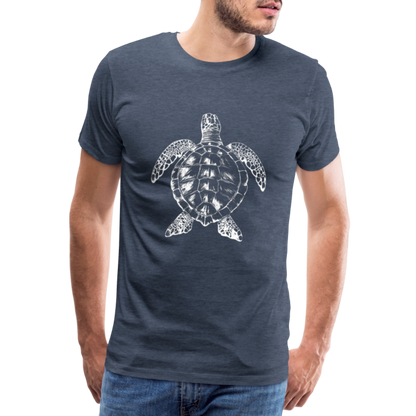 Meeresschildkröte - Monochrom - Männer Premium T-Shirt - by Artful Alchemist