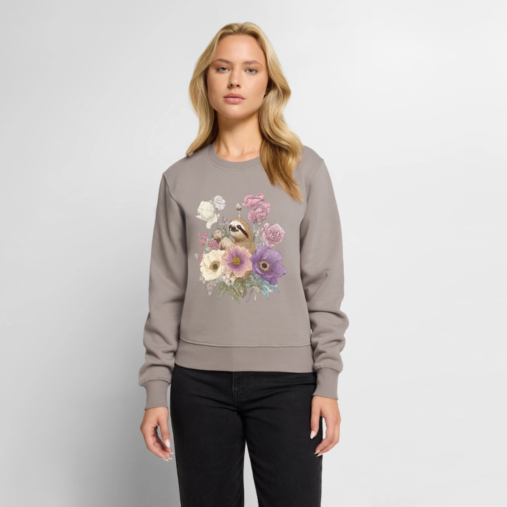 Vintage Sloth Blossom - Frauen Premium Pullover - by Artful Alchemist
