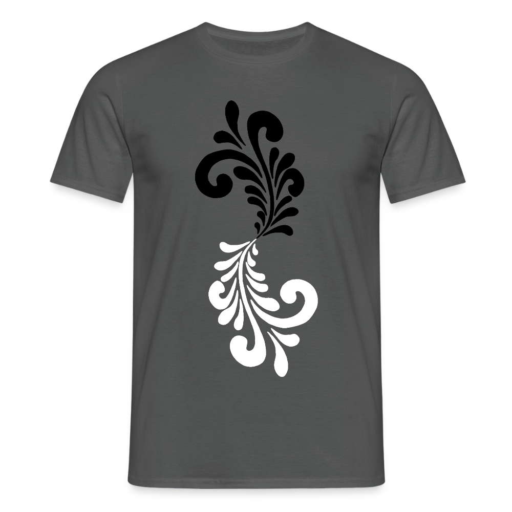 Bembel Ornamente schwarz/weiß - Männer Shirt - Anthrazit