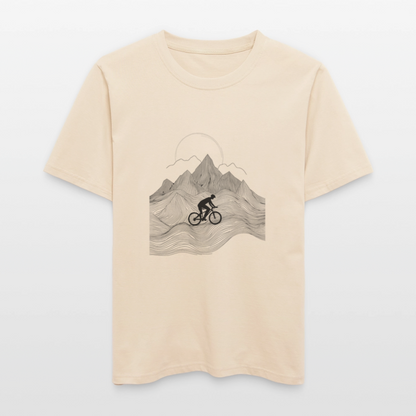 Radfahrer in den Bergen - Stanley/Stella Relaxed Fit Unisex Bio-T-Shirt Sparker - by Artful Alchemist