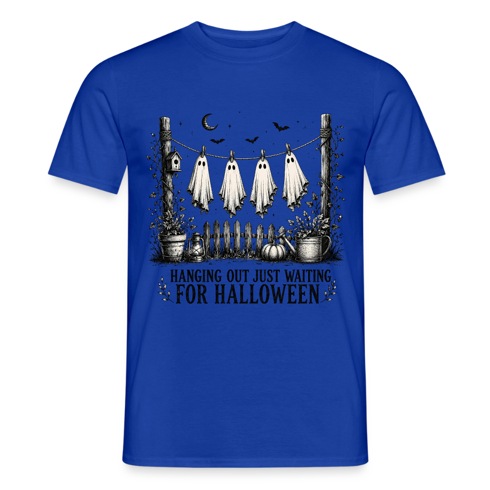 Hanging Out Just Waiting For Halloween - Männer T-Shirt - Dunkelblau