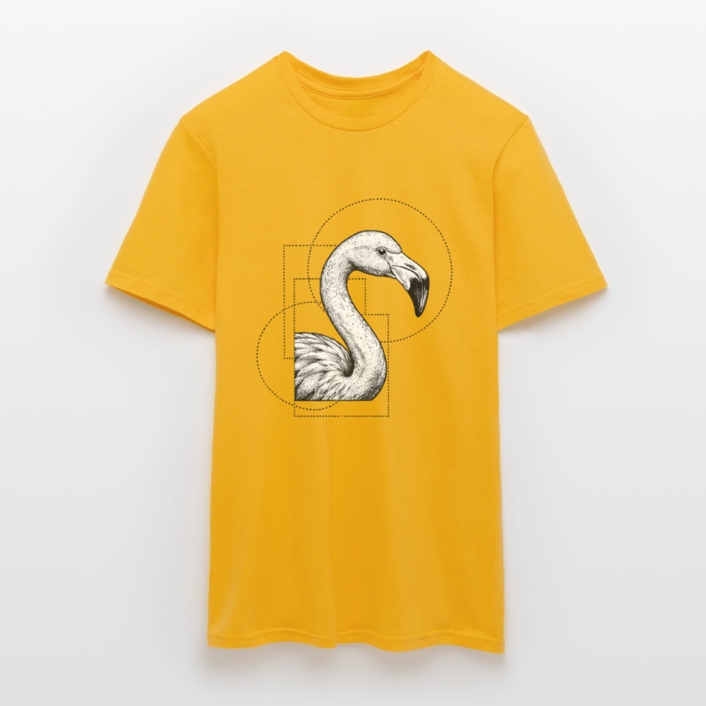 Geometric Grace – Modern Flamingo - Männer T-Shirt - by Artful Alchemist