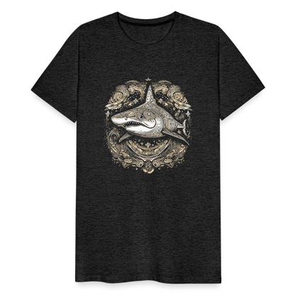 Cooler Hai mit Boho/Tribal Mustern - Männer Premium T-Shirts - by Artful Alchemist