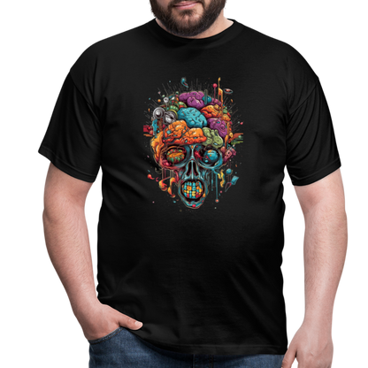 Surrealistischer, psychedelischer Totenkopf - Männer T-Shirt - by Artful Alchemist