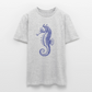 Indigo Seepferchen - Männer T-Shirt - Grau meliert