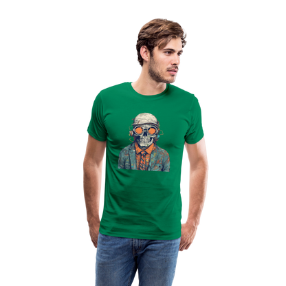 Cooles Skelett Portrait mit Sonnenbrille, Mütze - Männer Premium T-Shirt - by Artful Alchemist