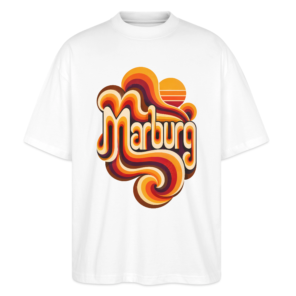 Marburg Retro – Oversized Unisex Bio T-Shirt - Weiß