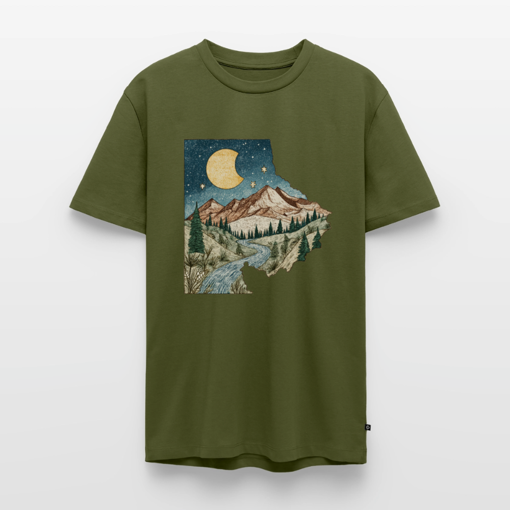 Nightfall Peaks – Vintage Mountain - Männer Premium Bio T-Shirt - by Artful Alchemist