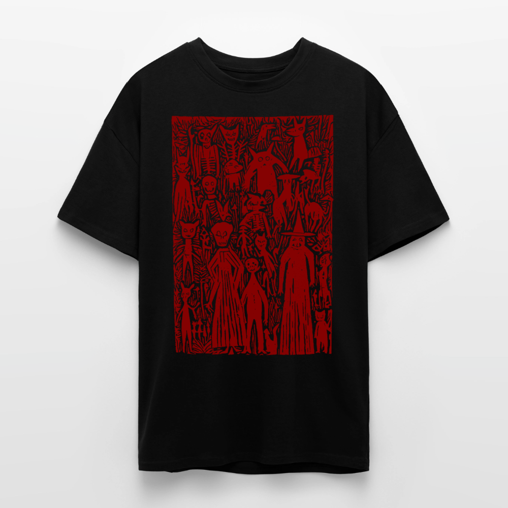 Night Creatures – Oversized Heavyweight Unisex T-Shirt - Schwarz