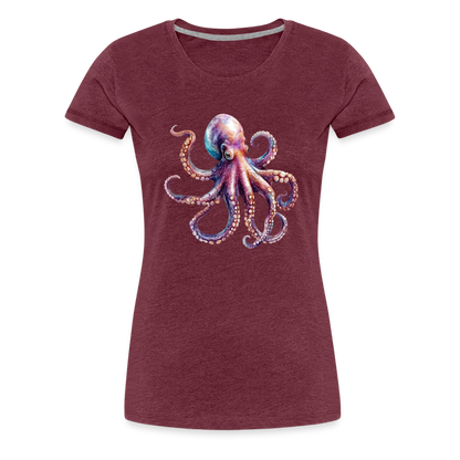Cooles Wasserfarben Aquarell Oktopus Design - Frauen Premium T-Shirts - by Artful Alchemist