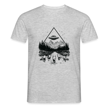 Katzen die in Richtung UFO laufen - Männer T-Shirt - by Artful Alchemist