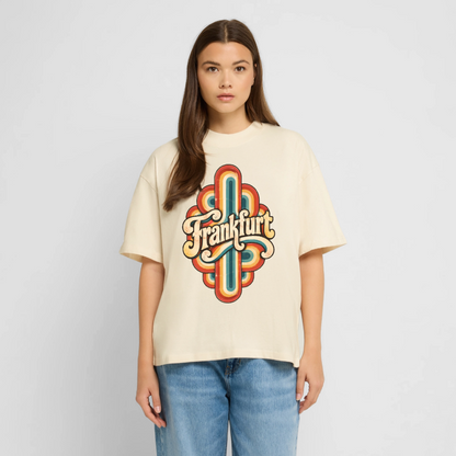 Frankfurt Retro – Oversized Unisex Bio T-Shirt - Natur