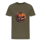 Gruseliger Horror Kürbis -Happy Halloween - Männer Premium T-Shirt - Khaki