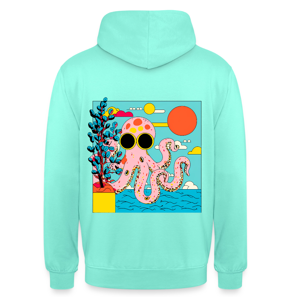 Summer Reef – Pink Octopus - Unisex Hoodie - by Artful Alchemist