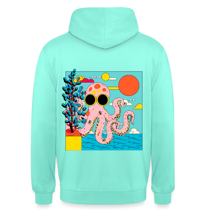 Summer Reef – Pink Octopus - Unisex Hoodie - by Artful Alchemist