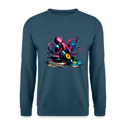 DJ Oktopus – Wenn Tiefsee auf Vinyl trifft - Unisex Pullover - Indigoblau