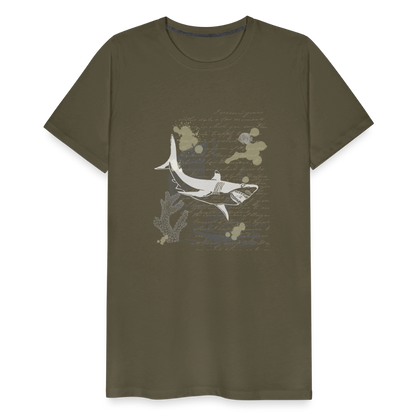 Vintage Steampunk Hai Motiv - Männer Premium T-Shirts - by Artful Alchemist
