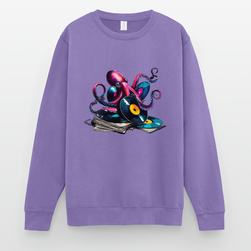 DJ Oktopus – Wenn Tiefsee auf Vinyl trifft - Unisex Pullover - Lavendel