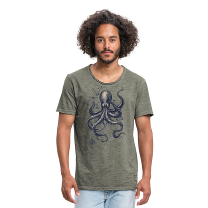 Steampunk Oktopus - Männer Vintage T-Shirt - by Artful Alchemist