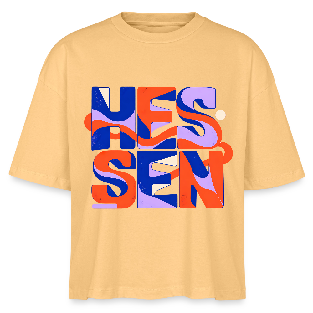 Hessen Color – Frauen Boxy Bio-T-Shirt Nova - Mispel
