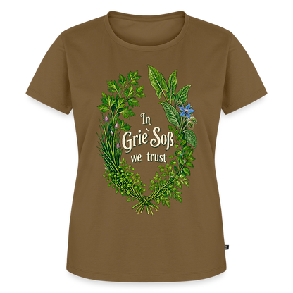 In Grie’ Soß We Trust - Frauen Premium T-Shirt - by Artful Alchemist