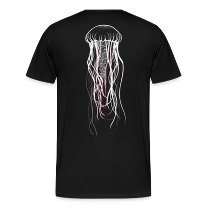 Qualle mit roten Fäden - Männer Premium T-Shirt - by Artful Alchemist