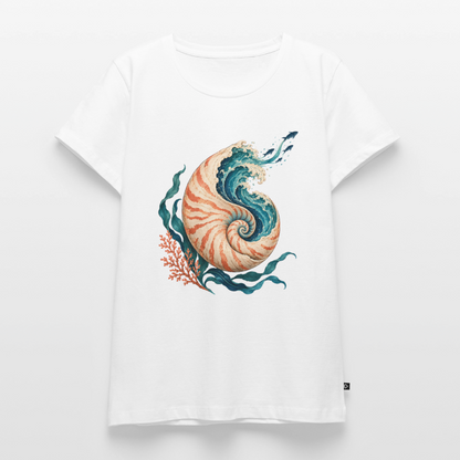 Nautilus Wave – Frauen Premium T-Shirt - Weiß