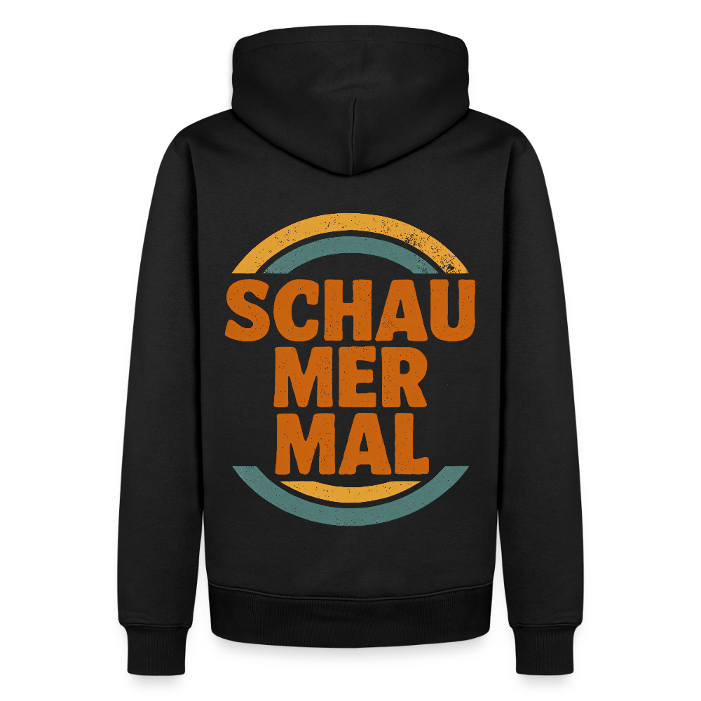 „Schau Mer Mal“ – Retro Look aus Hessen - Männer Premium Hoodie - Schwarz