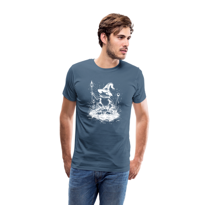 Magischer Frosch mit Zauberhut und Zauberstab - Männer Premium T-Shirt - by Artful Alchemist