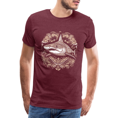 Cooler Hai mit Boho/Tribal Mustern - Männer Premium T-Shirts - by Artful Alchemist