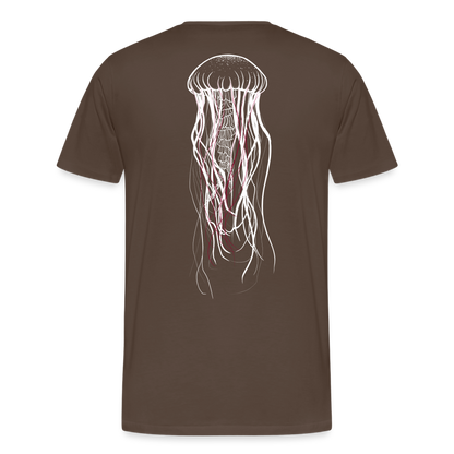 Qualle mit roten Fäden - Männer Premium T-Shirt - by Artful Alchemist