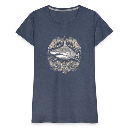 Cooler Hai mit Boho/Tribal Mustern - Frauen Premium T-Shirts - by Artful Alchemist