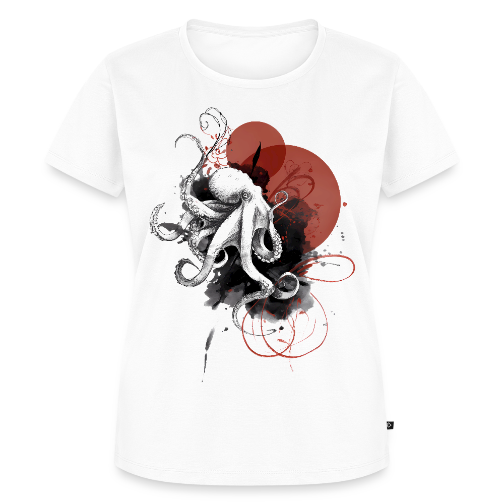 Oktopus Design – Tiefsee trifft Kunst - Frauen Premium Bio T-Shirt - Weiß
