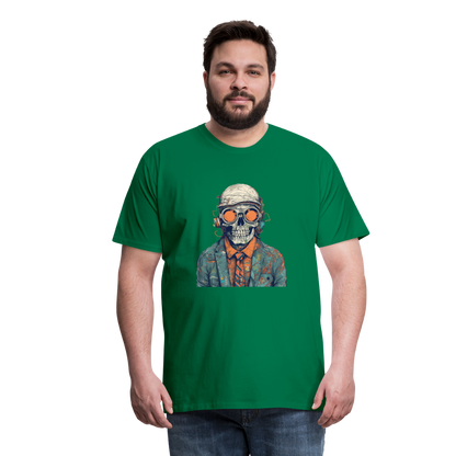Cooles Skelett Portrait mit Sonnenbrille, Mütze - Männer Premium T-Shirt - by Artful Alchemist