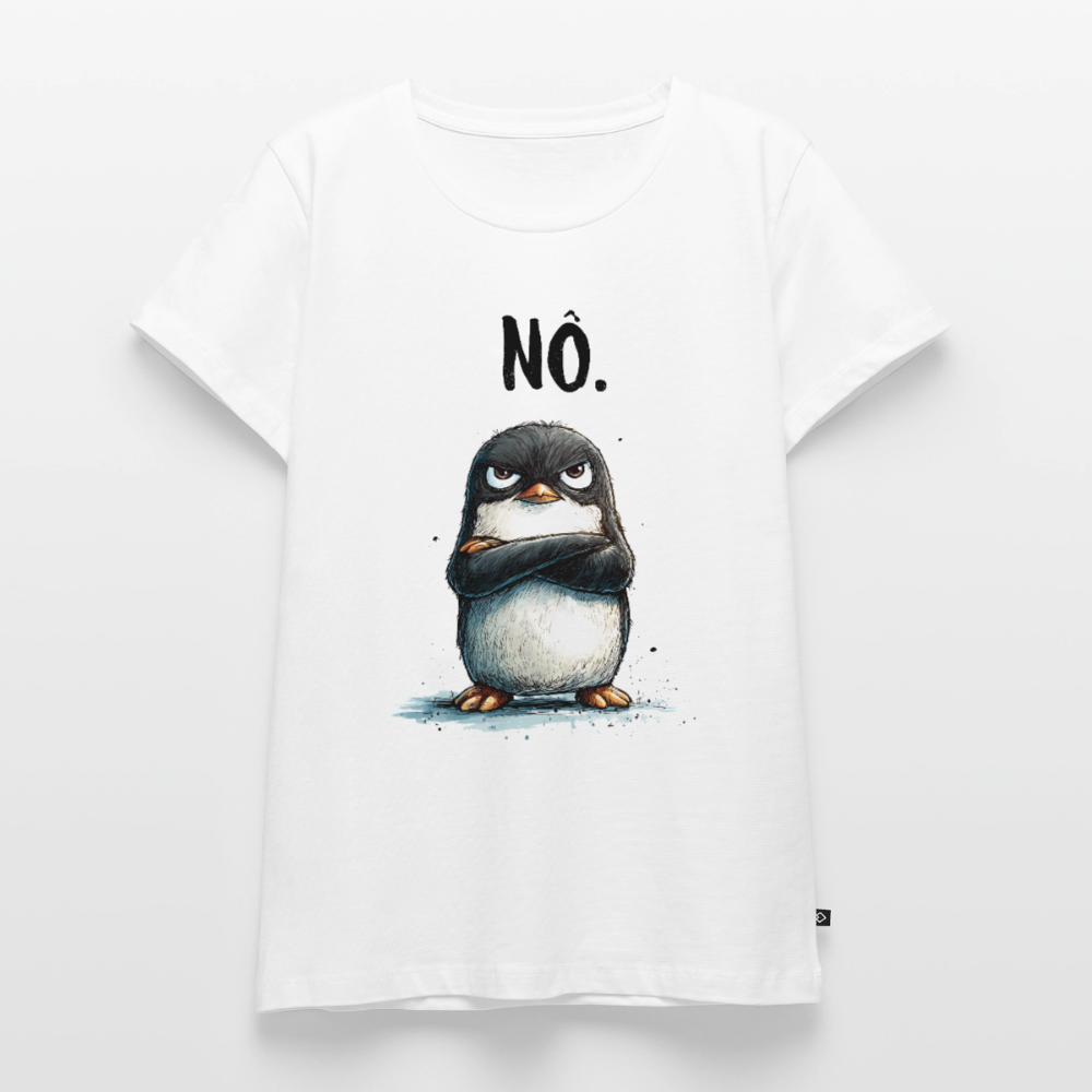 Grumpy Penguin – „NÖ.“ - Frauen Premium T-Shirt - by Artful Alchemist
