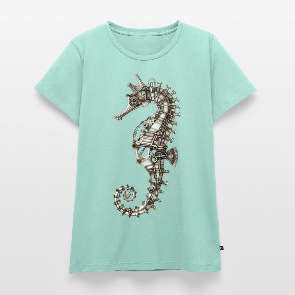 Clockwork Seahorse – Steampunk - Frauen Premium Bio T-Shirt - by Artful Alchemist