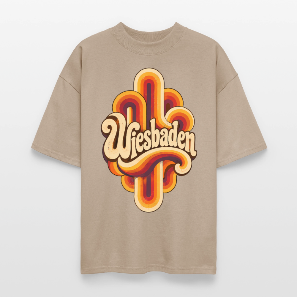 Wiesbaden Retro – Oversized Unisex Bio T-Shirt - Steingrau