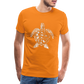 Meeresschildkröte  - Monochrom - Männer Premium T-Shirt - Orange