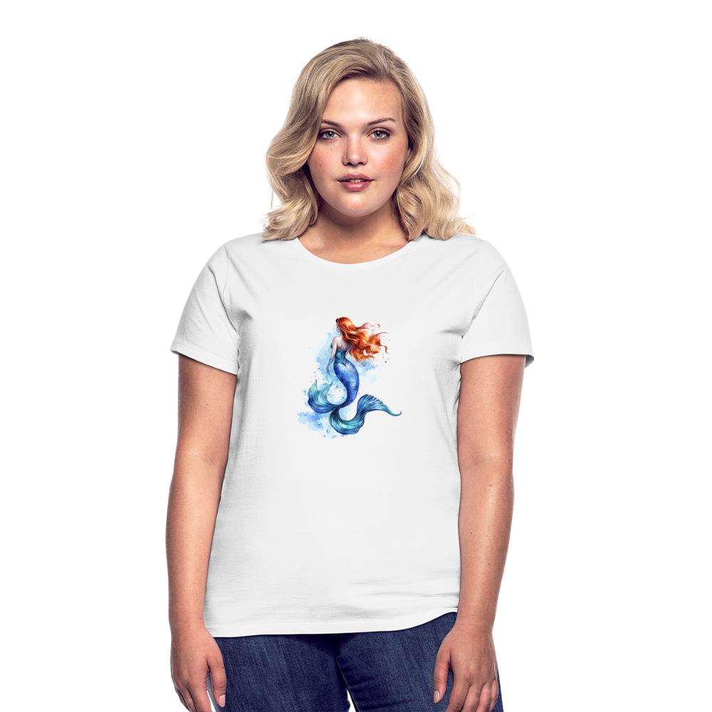 Meerjungfrau als Aquarelle - Frauen T-Shirt - Weiß