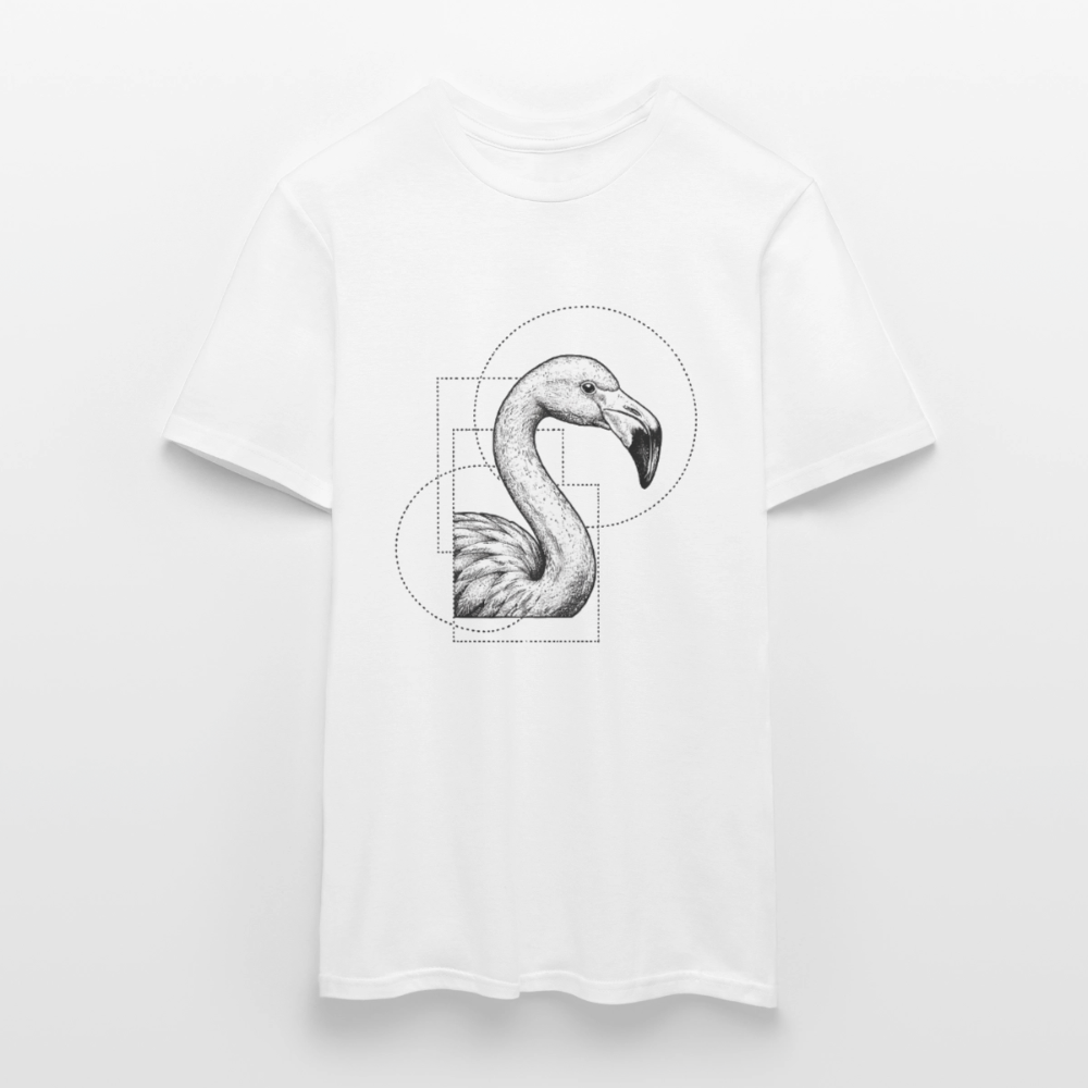 Geometric Grace – Modern Flamingo - Männer T-Shirt - by Artful Alchemist