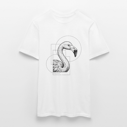 Geometric Grace – Modern Flamingo - Männer T-Shirt - by Artful Alchemist
