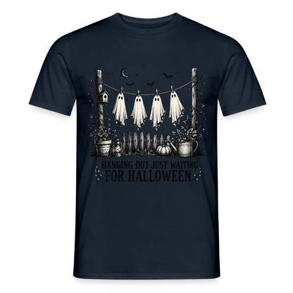 Hanging Out Just Waiting For Halloween - Männer T-Shirt - by Artful Alchemist