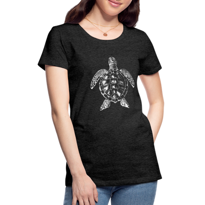 Meeresschildkröte - Monochrom - Frauen Premium T-Shirt - by Artful Alchemist