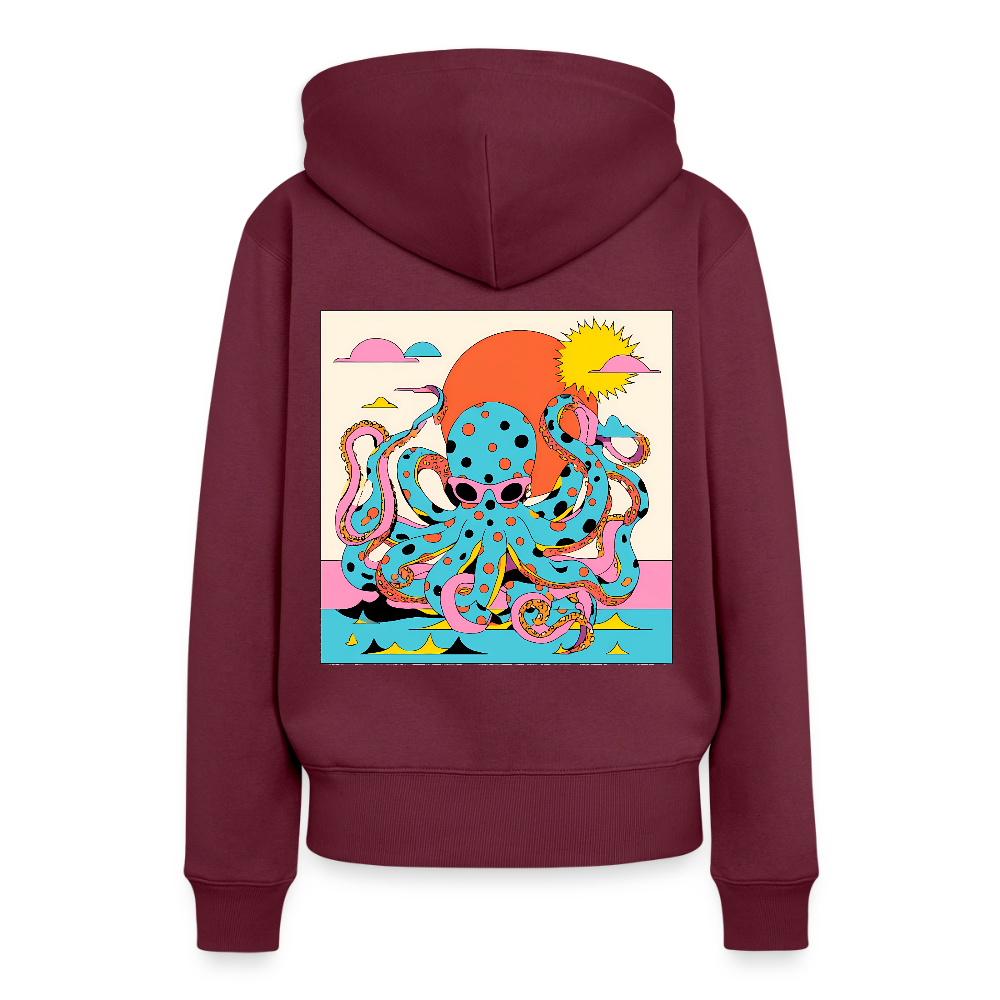 Octopus Summer – Retro Comic - Frauen Premium Bio Hoodie - by Artful Alchemist