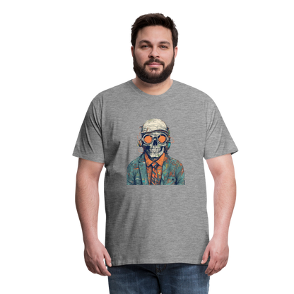 Cooles Skelett Portrait mit Sonnenbrille, Mütze - Männer Premium T-Shirt - by Artful Alchemist