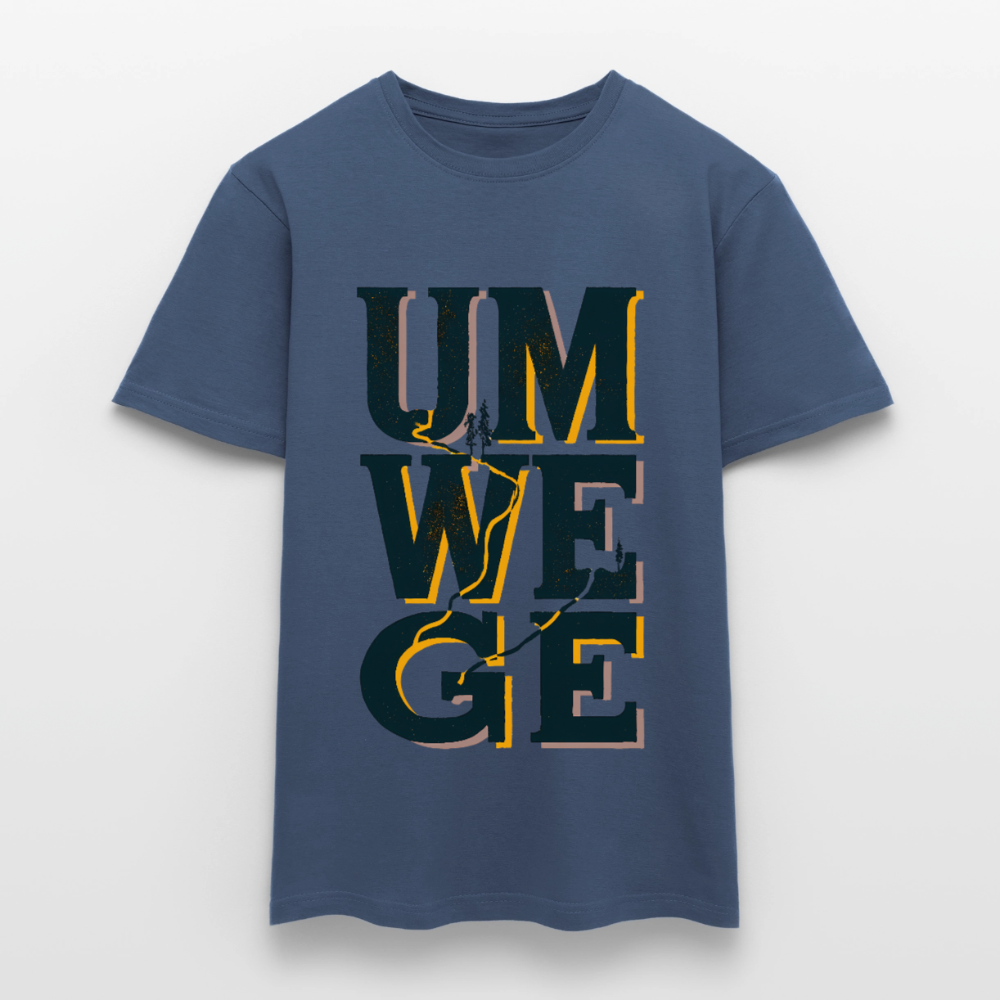 Umwege – Männer T-Shirt - Dunkles Denimblau