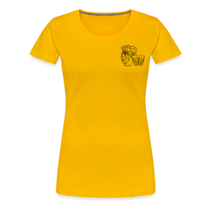 Bembel mit Gläsern - Hessisch Mundart - Frauen Premium T-Shirt - by Artful Alchemist