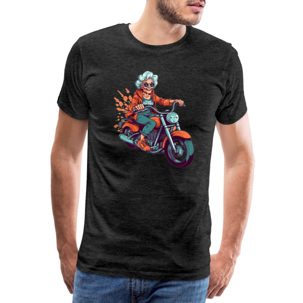 Coole alte Biker Oma - Motorrad Omi  - Männer T-Shirt - Anthrazit