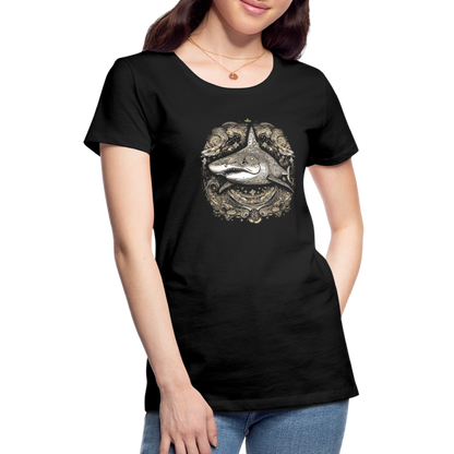 Cooler Hai mit Boho/Tribal Mustern - Frauen Premium T-Shirts - by Artful Alchemist